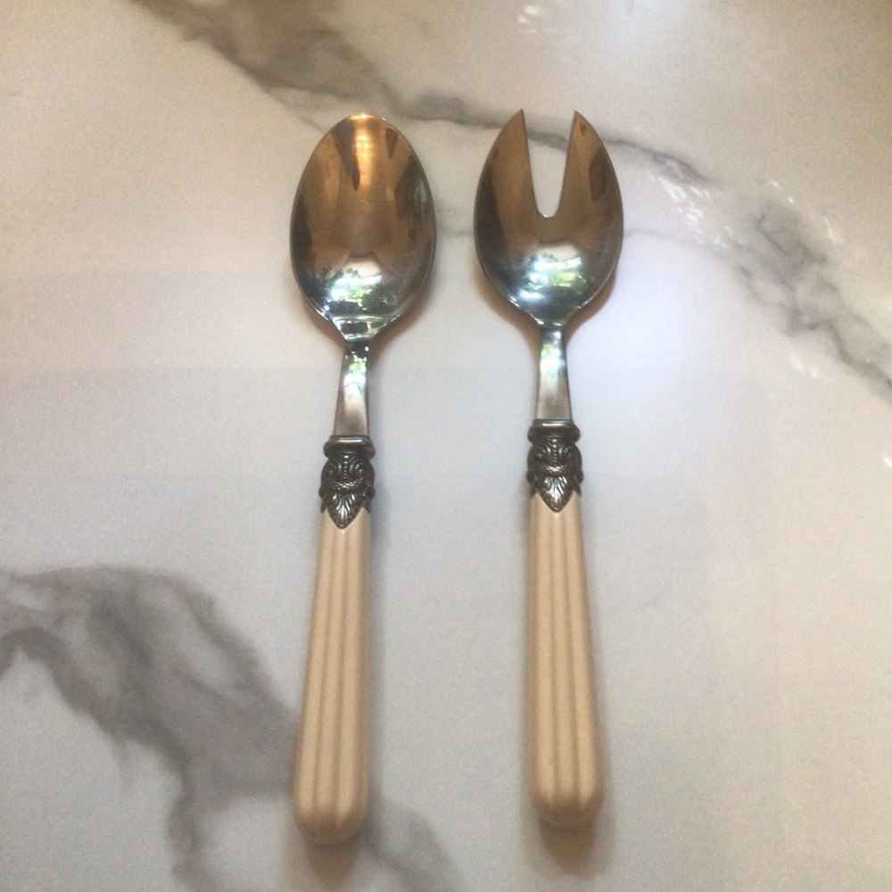 Serving fork and spoon